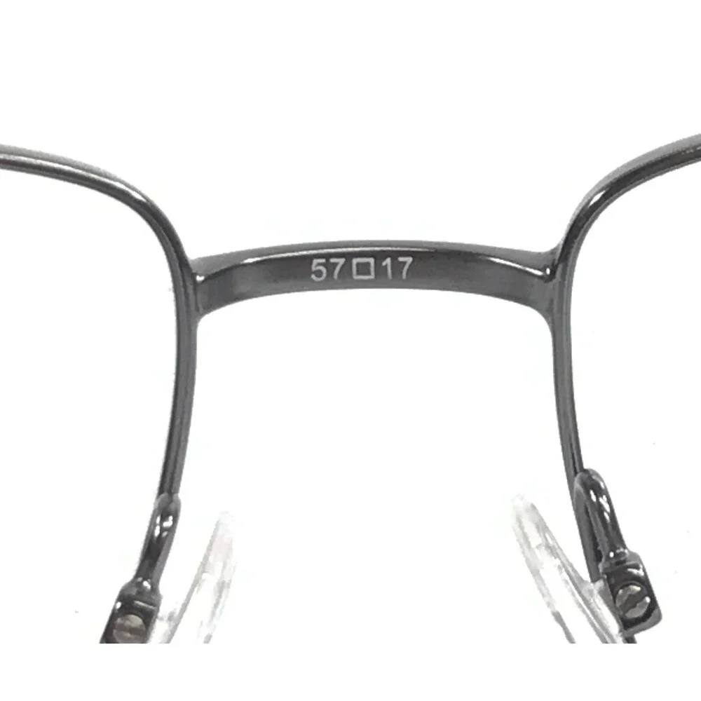 Safilo Elasta Eyeglasses Frames SA1031 LN4 Gunmetal Rectangle Wire Rim 57-17-140